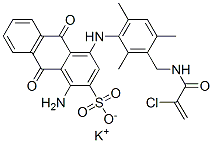 potassium 1-amino-4-[[3-[[(2-chloro-1-oxoallyl)amino]methyl]-2,4,6-trimethylphenyl]amino]-9,10-dihydro-9,10-dioxoanthracene-2-sulphonate CAS#: 71873-50-2