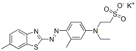 potassium 2-[ethyl[3-methyl-4-[(6-methyl-2-benzothiazolyl)azo]phenyl]amino]ethanesulphonate CAS#: 71673-05-7