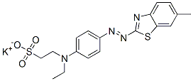 potassium 2-[ethyl[4-[(6-methyl-2-benzothiazol-yl)azo]phenyl]amino]ethanesulphonate CAS#: 71673-06-8