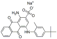 sodium 1-amino-9,10-dihydro-4-[[4-(1,1-dimethylethyl)-2-methylphenyl]amino]-9,10-dioxoanthracene-2-sulphonate CAS#: 70416-82-9