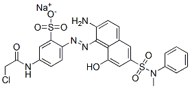 sodium 2-[[2-amino-8-hydroxy-6-[(methylanilino)sulphonyl]-1-naphthyl]azo]-5-(chloroacetamido)benzenesulphonate CAS#: 70209-97-1