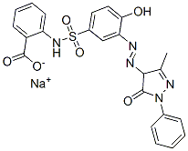 sodium 2-[[[3-[(4,5-dihydro-3-methyl-5-oxo-1-phenyl-1H-pyrazol-4-yl)azo]-4-hydroxyphenyl]sulphonyl]amino]benzoate CAS#: 71701-27-4