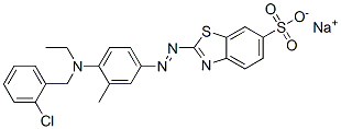 sodium 2-[[4-[(2-chlorobenzyl)ethylamino]-m-tolyl]azo]benzothiazole-6-sulphonate CAS#: 70693-60-6