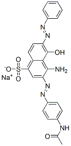 sodium 3-[(4-acetamidophenyl)azo]-4-amino-5-hydroxy-6-(phenylazo)naphthalene-1-sulphonate CAS#: 71002-19-2