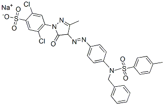 sodium 4-[4-[[4-[benzyl(p-tolylsulphonyl)amino]phenyl]azo]-4,5-dihydro-3-methyl-5-oxo-1H-pyrazol-1-yl]-2,5-dichlorobenzenesulphonate CAS#: 71873-42-2