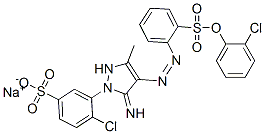 sodium 4-chloro-3-[4-[[2-[(2-chlorophenoxy)sulphonyl]phenyl]azo]-2,5-dihydro-5-imino-3-methyl-1H-pyrazol-1-yl]benzenesulphonate CAS#: 70247-68-6
