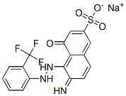 sodium 6-imino-4-oxo-5-[2-[2-(trifluoromethyl)phenyl]hydrazinyl]naphth alene-2-sulfonate CAS#: 71598-24-8