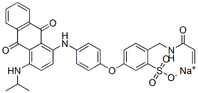 sodium alpha-(acryloylamino)-[4-[[9,10-dihydro-4-(isopropylamino)-9,10-dioxo-1-anthryl]amino]phenoxy]toluenesulphonate CAS#: 70236-38-3