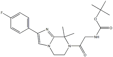 tert-butyl (2-(2-(4-fluorophenyl)-8,8-dimethyl-5,6-dihydroimidazo[1,2-a]pyrazin-7(8H)-yl)-2-oxoethyl)carbamate CAS#: 1261118-05-1