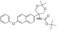 tert-butyl 2,2-diMethyl-5-(6-phenoxynaphthalen-2-yl)-1,3-dioxan-5-ylcarbaMate CAS#: 1206676-76-7