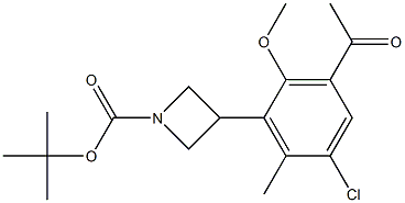 tert-butyl 3-(3-acetyl-5-chloro-2-Methoxy-6-Methylphenyl)azetidine-1-carboxylate CAS#: 1382996-71-5