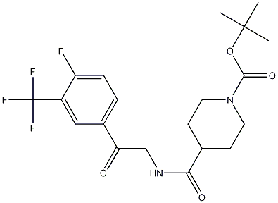 tert-butyl 4-(2-(4-fluoro-3-(trifluoromethyl)phenyl)-2-oxoethylcarbamoyl)piperidine-1-carboxylate CAS#: 1082949-99-2