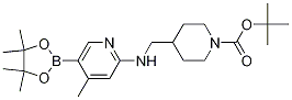 tert-butyl 4-((4-Methyl-5-(4,4,5,5-tetraMethyl-1,3,2-dioxaborolan-2-yl)pyridin-2-ylaMino)Methyl)piperidine-1-carboxylate CAS#: 1353718-72-5