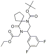 tert-butyl 8-(3,5-difluorophenyl)-9-(2-ethoxy-2-oxoethyl)-10-oxo-6,9-diazaspiro[4.5]decane-6-carboxylate CAS#: 1206821-43-3