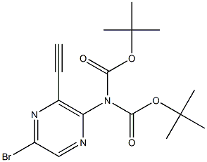 tert-butyl N-(5-bromo-3-ethynylpyrazin-2-yl)-N-[(tert-butoxy)carbonyl]carbamate CAS#: 1232423-55-0