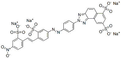 tetrasodium 2-[4-[[4-[2-(4-nitro-2-sulphonatophenyl)vinyl]-3-sulphonatophenyl]azo]phenyl]naphtho[1,2-d]triazole-6,8-disulphonate CAS#: 71566-42-2
