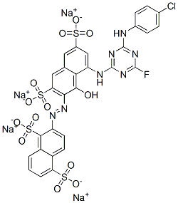 tetrasodium 2-[[8-[[4-[(4-chlorophenyl)amino]-6-fluoro-1,3,5-triazin-2-yl]amino]-1-hydroxy-3,6-disulphonato-2-naphthyl]azo]naphthalene-1,5-disulphonate CAS#: 70833-54-4