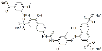 tetrasodium 3-[[1-hydroxy-6-[[[[4-[(8-hydroxy-3,6-disulphonato-1-naphthyl)azo]-2-methoxy-5-methylphenyl]amino]carbonyl]amino]-3-sulphonato-2-naphthyl]azo]-p-anisate CAS#: 71873-47-7