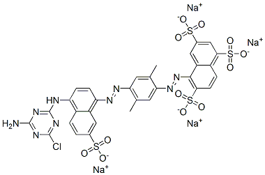 tetrasodium 5-[[4-[[4-[(4-amino-6-chloro-1,3,5-triazin-2-yl)amino]-7-sulphonato-1-naphthyl]azo]-2,5-dimethylphenyl]azo]naphthalene-1,3,6-trisulphonate CAS#: 70210-17-2