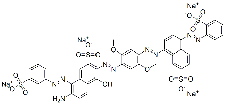tetrasodium 7-amino-3-[[2,5-dimethoxy-4-[[7-sulphonato-4-[(2-sulphonatophenyl)azo]naphthyl]azo]phenyl]azo]-4-hydroxy-8-[(3-sulphonatophenyl)azo]naphthalene-2-sulphonate CAS#: 70210-35-4