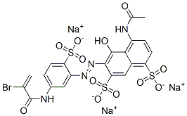 trisodium 4-(acetylamino)-6-[[5-[(2-bromo-1-oxoallyl)amino]-2-sulphonatophenyl]azo]-5-hydroxynaphthalene-1,7-disulphonate CAS#: 70224-86-1