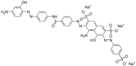 trisodium 4-amino-3-[[4-[[[4-[(4-amino-2-hydroxyphenyl)azo]phenyl]amino]carbonyl]phenyl]azo]-5-hydroxy-6-[(4-sulphonatophenyl)azo]naphthalene-2,7-disulphonate CAS#: 70900-28-6