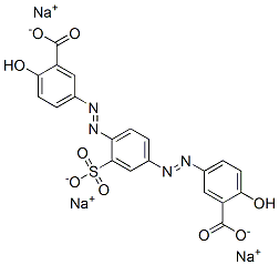 trisodium 5,5'-[(2-sulphonato-1,4-phenylene)bis(azo)]bis(salicylate) CAS#: 72230-95-6