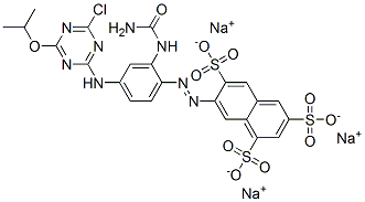 trisodium 7-[[2-[(aminocarbonyl)amino]-4-[[4-chloro-6-(1-methylethoxy)-1,3,5-triazin-2-yl]amino]phenyl]azo]naphthalene-1,3,6-trisulphonate CAS#: 70210-26-3
