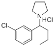 1-(1-(m-Chlorophenyl)butyl)pyrrolidine hydrochloride CAS#: 74039-41-1