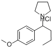 1-(1-(p-Methoxyphenyl)butyl)pyrrolidine hydrochloride CAS#: 74332-80-2