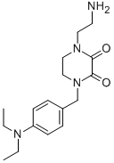 1-(2-Aminoethyl)-4-((4-(diethylamino)phenyl)methyl)-2,3-piperazinedion e CAS#: 77916-94-0