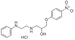 1-((2-Anilinoethyl)amino)-3-(p-nitrophenoxy)-2-propanol hydrochloride CAS#: 76210-96-3