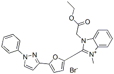 1-(2-ethoxy-2-oxoethyl)-3-methyl-2-[5-(1-phenyl-1H-pyrazol-3-yl)furan-2-yl]-1H-benzimidazolium bromide CAS#: 72829-17-5