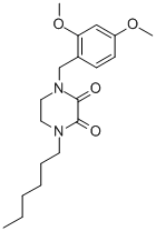 1-(2,4-Dimethoxybenzyl)-4-N-hexyl-2,3-dioxopiperazine CAS#: 78201-59-9