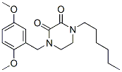 1-[(2,5-dimethoxyphenyl)methyl]-4-hexyl-piperazine-2,3-dione CAS#: 78220-13-0