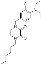 1-(3-Chloro-4-(diethylamino)benzyl)-4-hexyl-2,3-piperazinedione CAS#: 77918-01-5