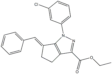 1-(3-chlorophenyl)-1,4,5,6-tetrahydro-6-(phenylMethylene)-3-Cyclopentapyrazolecarboxylic acid,ethyl ester CAS#: 717119-49-8