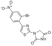 1-(4-(2-Bromo-4-nitrophenyl)-2-thiazolyl)hydantoin CAS#: 78140-10-0