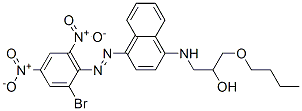 1-[[4-[(2-bromo-4,6-dinitrophenyl)azo]-1-naphthyl]amino]-3-butoxypropan-2-ol CAS#: 73384-73-3