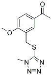 1-(4-METHOXY-3-[[(1-METHYL-1H-TETRAZOL-5-YL)THIO]METHYL]PHENYL)ETHANONE CAS#: 730992-65-1