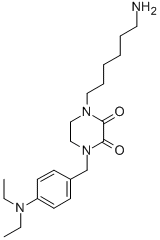 1-(6-Aminohexyl)-4-((4-(diethylamino)phenyl)methyl)-2,3-piperazinedion e CAS#: 78201-94-2