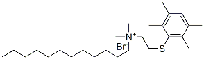 1-Dodecanaminium, N,N-dimethyl-N-(2-((2,3,5,6-tetramethylphenyl)thio)e thyl)-, bromide CAS#: 73430-82-7