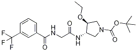 1-Pyrrolidinecarboxylic acid, 3-ethoxy-4-[[[[3-(trifluoroMethyl)benzoyl]aMino]acetyl]aMino]-, 1,1-diMethylethyl ester, (3S,4S)- CAS#: 708273-41-0