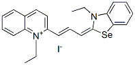1-ethyl-2-[3-(3-ethyl-3H-benzoselenazol-2-ylidene)prop-1-enyl]quinolinium iodide CAS#: 72491-44-2