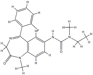 1-ethyl-3-[6-(2-fluorophenyl)-2-methyl-3-oxo-2,5-diazabicyclo[5.4.0]un deca-5,8,10,12-tetraen-9-yl]-1-methyl-urea CAS#: 74858-69-8