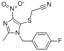 ((1-(p-Fluorobenzyl)-2-methyl-4-nitro-1H-imidazol-5-yl)thio)acetonitri le CAS#: 77952-80-8