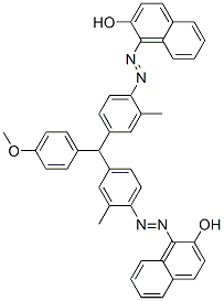 1,1'-[[(4-Methoxyphenyl)methylene]bis[(2-methyl-4,1-phenylene)azo]]bis(2-naphthalenol) CAS#: 72906-48-0