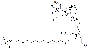 1,13-dihydroxy-3,7,11-tris(2-hydroxyethyl)-3,7,11-trimethyl-15-oxa-3,7,11-triazoniaheptacosane trisulphate CAS#: 75199-22-3