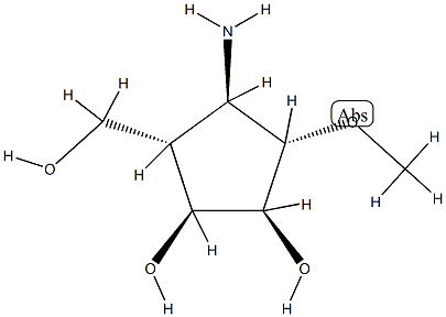 1,2-Cyclopentanediol,4-amino-3-(hydroxymethyl)-5-methoxy-,(1R,2R,3R,4S,5R)-rel-(9CI) CAS#: 785039-57-8