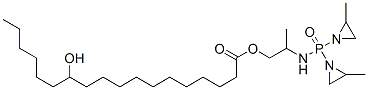 12-Hydroxyoctadecanoic acid 2-[[bis(2-methyl-1-aziridinyl)phosphinyl]amino]propyl ester CAS#: 72929-03-4